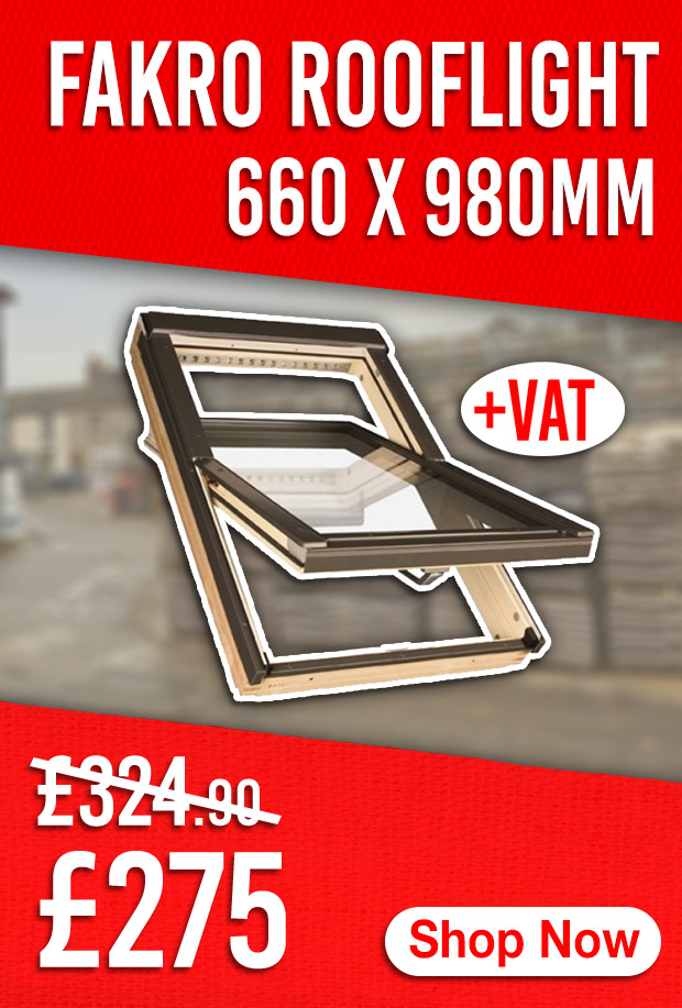Fakro Rooflight 660 x 980mm Now £275