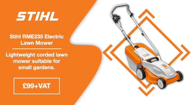 Stihl wired RME235 Petrol Mower for small gardens
